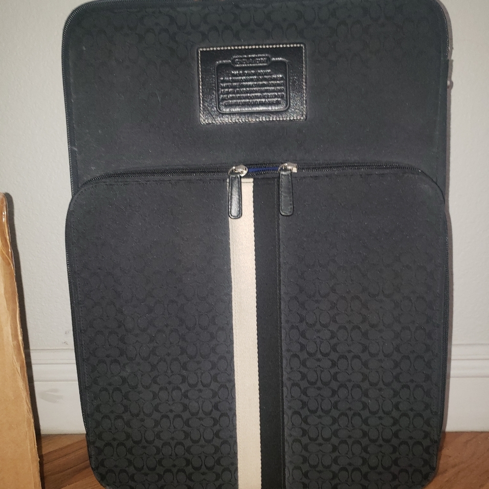 RARE AND DISCONTINUED black coach carryon suitcase